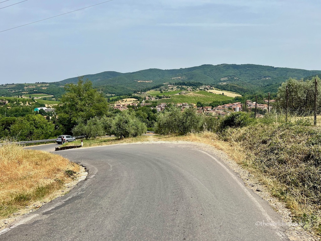 Greve In Chianti car road to Montefioralle