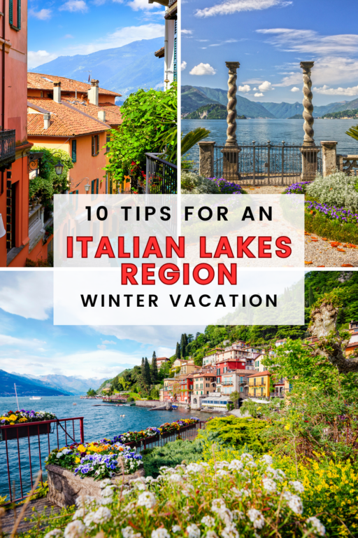 Italian lakes region winter vacation