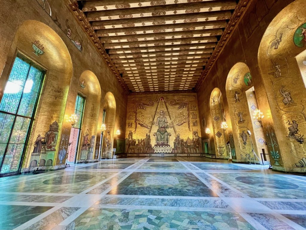 Stockholm city hall ballroom