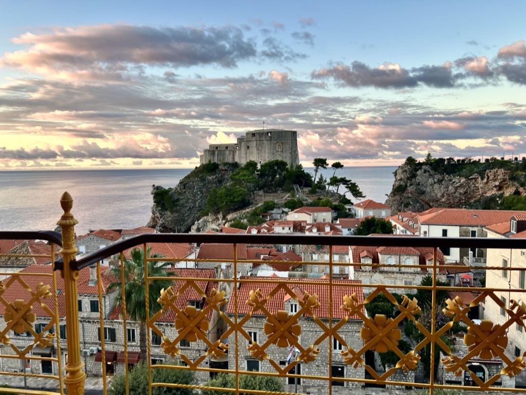 View from the balcony at the Hilton Imperial Dubrovnik