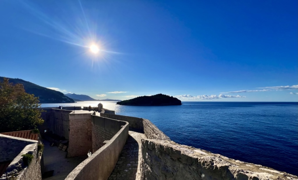 View of Lokrum Island from the walls